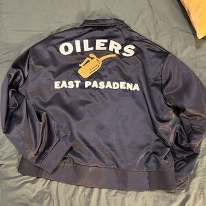 MNML Black Varsity Jacket with Gold Accents